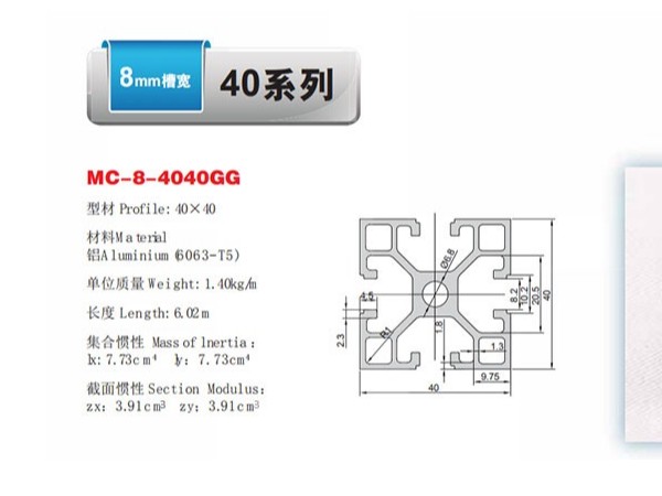 價(jià)格不同的鋁型材，拿40x40鋁型材種類(lèi)舉例說(shuō)明