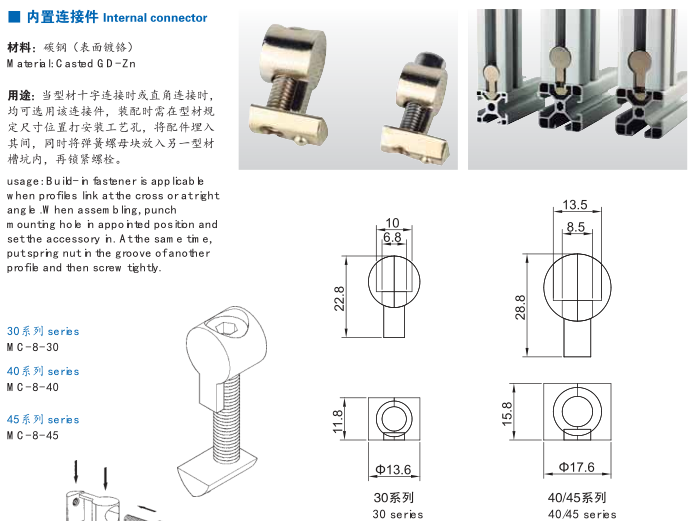 內(nèi)置連接件